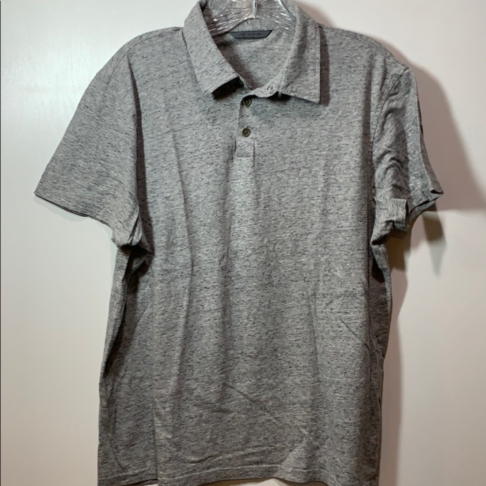 John Varvatos Heather Gray Polo Shirt